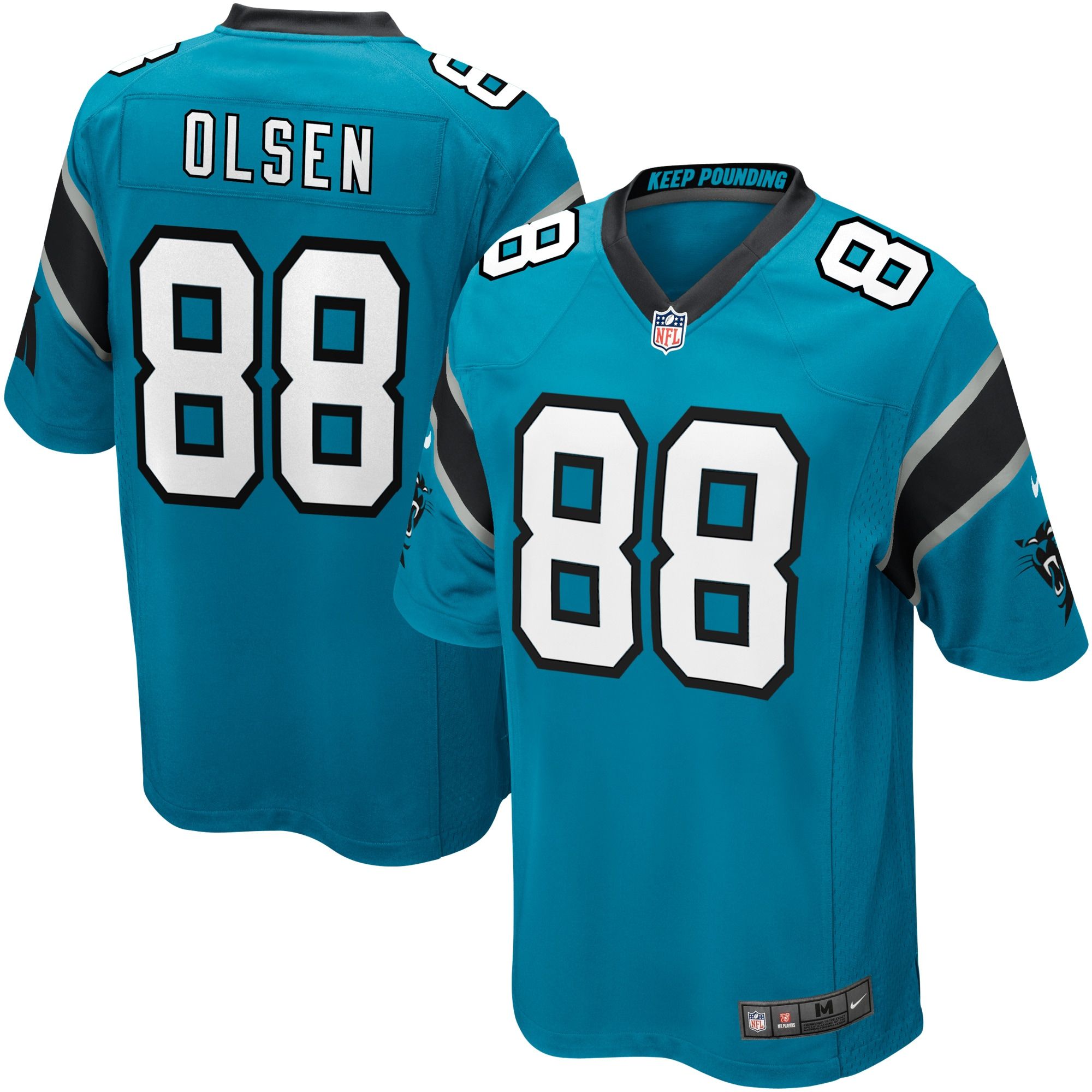 Men Carolina Panthers #88 Greg Olsen Nike Blue Player Game NFL Jersey